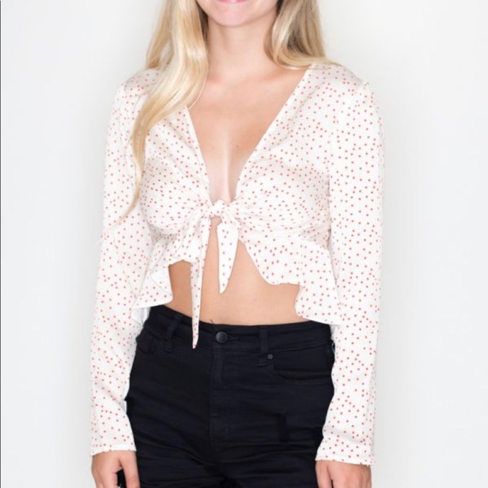 Dress forum polka dot crop top